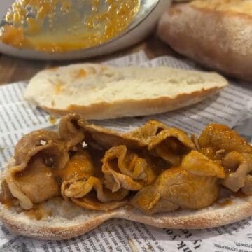 A porto bifana sandwich.