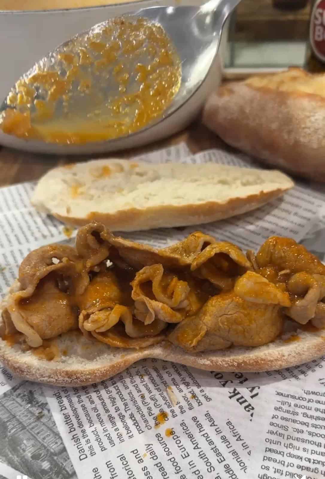 A porto bifana sandwich. 